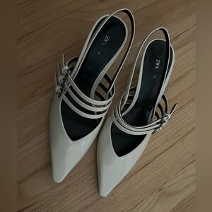 Zara Slingback Kitten Heels